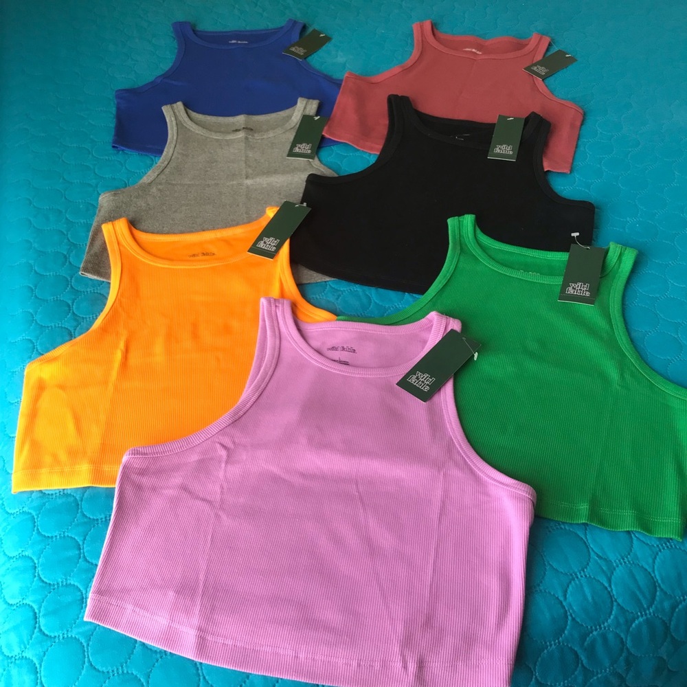 Lot of 7 Ribbed Tank Tops - Wild Fable